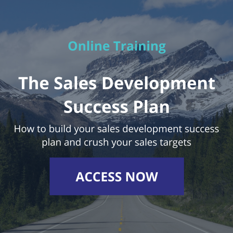 The sales development success plan