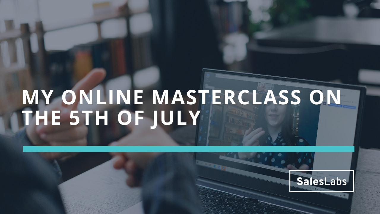 My online masterclass on the 5th of July